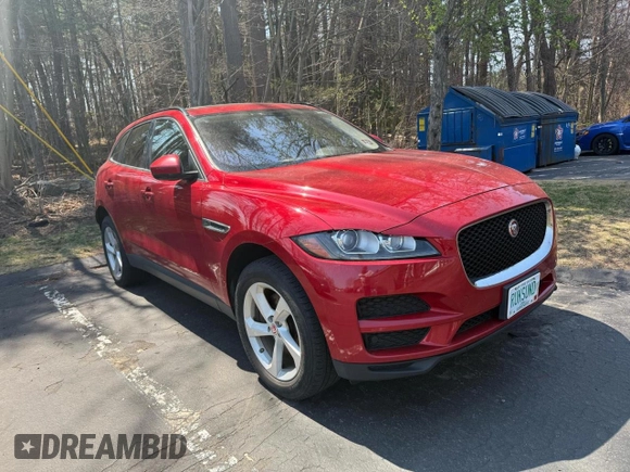 2017 Jaguar F-Pace 35t Premium with VIN SADCJ2BV6HA072359, listed as a Copart auction lot 54333995 with 93,910 mi miles and Clean Title. Bid and sale history available at DreamBid. Image 1.