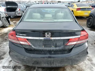 2013 Honda Civic Sdn LX with VIN 2HGFB2F41DH021744, listed as a Copart auction lot 46182685 with 212,380 mi miles and Salvage Title. Bid and sale history available at carsss.com. Image 6.