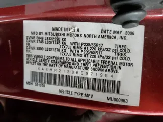2006 Mitsubishi Endeavor LS with VIN 4A4MM21S86E071954, listed as a Copart auction lot 83049754 with 218,022 mi miles and Salvage Title. Bid and sale history available at carsss.com. Image 13.