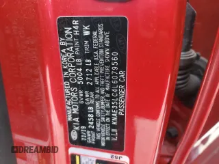 2020 Kia Stinger GT with VIN KNAE35LC4L6079560, listed as a Copart auction lot 89122095 with Not Provided miles and Salvage Title. Bid and sale history available at DreamBid. Image 12.