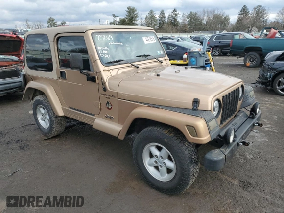 1999 Jeep Wrangler Sahara with VIN 1J4FY49S7XP468754, listed as a Copart auction lot 44618515 with 181,922 mi miles and Salvage Title. Bid and sale history available at carsss.com. Image 4.