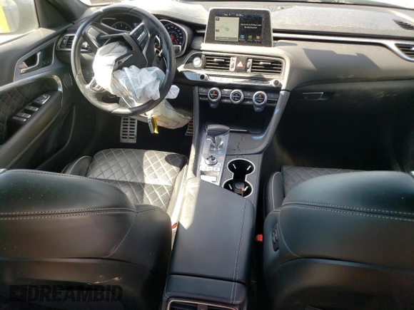 2019 Genesis G70 Advanced z VIN KMTG44LA2KU030841, wystawiony jako Copart lot #55983655 z przebiegiem 64 055 mil mil oraz Szkoda całkowita • Salvage title. Historia ofert i sprzedaży dostępna na DreamBid. Obrazek 8.