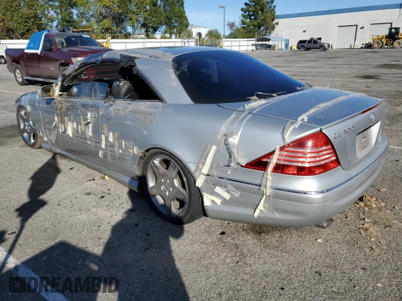 2003 Mercedes-Benz CL 500 z VIN WDBPJ75JX3A035552, wystawiony jako Copart lot #41872205 z przebiegiem Nie podano mil oraz Czysty tytuł • Clean title. Historia ofert i sprzedaży dostępna na DreamBid. Obrazek 2.