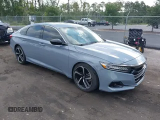 2021 Honda Accord Sport with VIN 1HGCV1F39MA100119, listed as a IAAI auction lot 42593378 with 32,991 mi miles and . Bid and sale history available at DreamBid. Image 1.