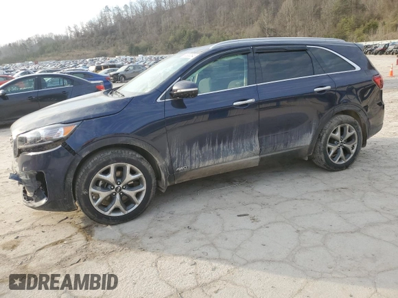 2019 Kia Sorento LX with VIN 5XYPGDA32KG597742, listed as a Copart auction lot 48980545 with 98,618 mi miles and Salvage Title. Bid and sale history available at carsss.com. Image 1.