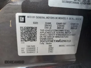 2021 Chevrolet Silverado 1500 High Country with VIN 3GCUYHETXMG296318, listed as a Copart auction lot 73781344 with 45,571 mi miles and Non Repairable. Bid and sale history available at carsss.com. Image 13.