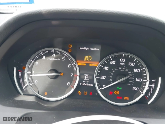 2018 Acura TLX with VIN 19UUB1F37JA004207, listed as a IAAI auction lot 41702092 with 116,046 mi miles. Bid and sale history available at carsss.com. Image 7.