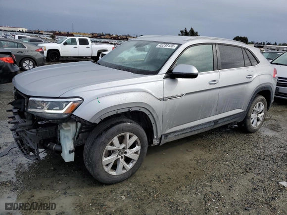 2020 Volkswagen Atlas Cross Sport 2.0T S with VIN 1V2AC2CA8LC201352, listed as a Copart auction lot 45239125 with 41,819 mi miles and Salvage Title. Bid and sale history available at carsss.com. Image 1.