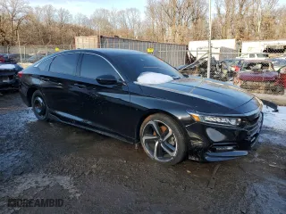 2020 Honda Accord Sedan Sport with VIN 1HGCV1F3XLA085595, listed as a Copart auction lot 86136864 with 0 mi miles and Salvage Title. Bid and sale history available at carsss.com. Image 4.