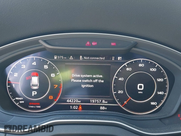 2018 Audi Q5 Premium Plus with VIN WA1BNAFYXJ2097883, listed as a IAAI auction lot 41890804 with 44,220 mi miles. Bid and sale history available at carsss.com. Image 7.