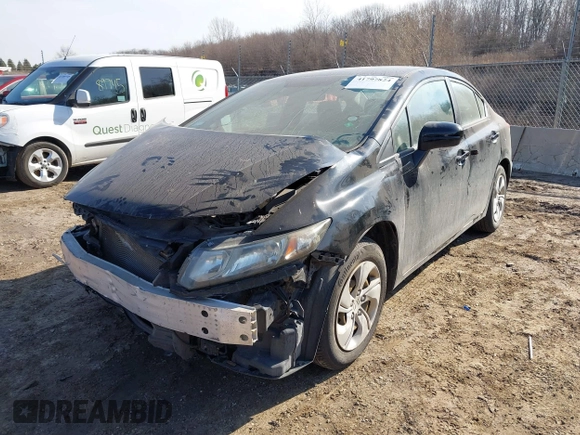 2014 Honda Civic Sedan LX with VIN 2HGFB2F5XEH544092, listed as a IAAI auction lot 41797824 with 73,079 mi miles. Bid and sale history available at carsss.com. Image 18.