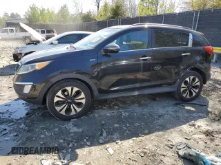 2011 Kia Sportage SX with VIN KNDPCCA68B7165329, listed as a Copart auction lot 53786005 with 65,761 mi miles and Salvage title. Bid and sale history available at DreamBid. Image 1.