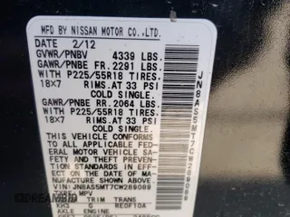 2012 Nissan Rogue SL with VIN JN8AS5MT7CW289089, listed as a Copart auction lot 48131745 with 144,973 mi miles and Salvage Title. Bid and sale history available at DreamBid. Image 16.