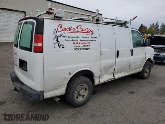 2008 Chevrolet Express Cargo Van with VIN 1GCGG25C981188144, listed as a Copart auction lot 76550214 with 292,178 mi miles and Salvage Title. Bid and sale history available at carsss.com. Image 3.