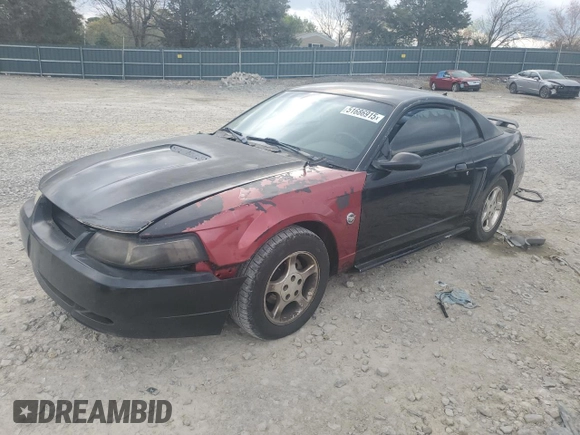 2004 Ford Mustang Standard with VIN 1FAFP40654F233107, listed as a Copart auction lot 51686915 with 194,911 mi miles and Clean Title. Bid and sale history available at carsss.com. Image 1.