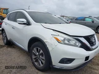 2016 Nissan Murano Platinum z VIN 5N1AZ2MG7GN100750, wystawiony jako IAAI lot #42426489 z przebiegiem 105 608 mil mil oraz . Historia ofert i sprzedaży dostępna na DreamBid. Obrazek 1.