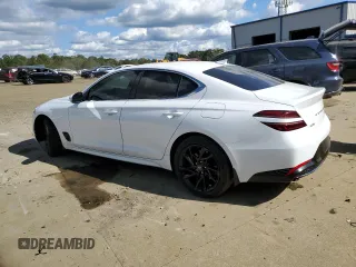 2022 Genesis G70 2.0T with VIN KMTG34TA2NU097012, listed as a Copart auction lot 72409144 with 56,103 mi miles and Salvage Title. Bid and sale history available at carsss.com. Image 2.