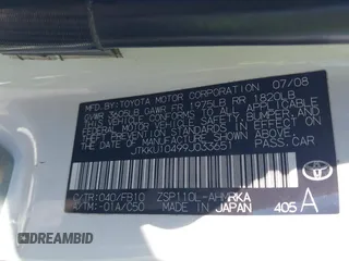 2009 Scion xD with VIN JTKKU10499J033651, listed as a IAAI auction lot 41350000 with 292,848 mi miles and . Bid and sale history available at DreamBid. Image 9.