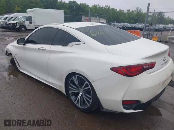 2018 Infiniti Q60 Sport with VIN JN1EV7EK9JM342991, listed as a IAAI auction lot 42485514 with 61,507 mi miles and . Bid and sale history available at DreamBid. Image 3.