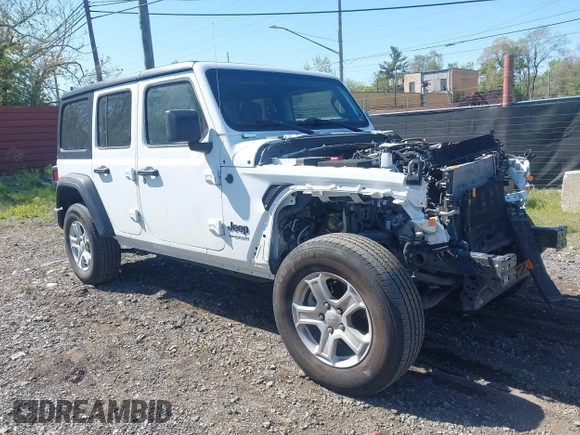 2022 Jeep Wrangler Unlimited Sport S with VIN 1C4HJXDG5NW254016, listed as a IAAI auction lot 42214730 with 42,003 mi miles and . Bid and sale history available at DreamBid. Image 1.