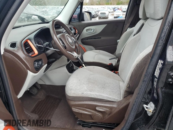 2015 Jeep Renegade Latitude with VIN ZACCJABT5FPB48543, listed as a Copart auction lot 49444475 with 140,452 mi miles and Salvage Title. Bid and sale history available at DreamBid. Image 7.