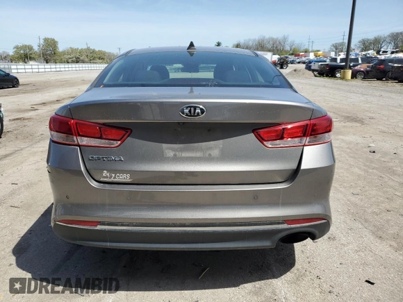 2018 Kia Optima LX with VIN 5XXGT4L31JG256909, listed as a Copart auction lot 54837355 with 87,900 mi miles and Clean title. Bid and sale history available at DreamBid. Image 6.