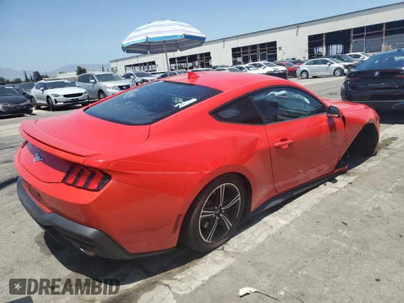 2024 Ford Mustang EcoBoost with VIN 1FA6P8TH5R5133459, listed as a Copart auction lot 61395845 with 27,489 mi miles and Salvage title. Bid and sale history available at DreamBid. Image 3.