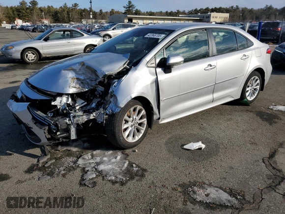 2022 Toyota Corolla LE with VIN JTDVPMAE4N3033396, listed as a Copart auction lot 42368705 with 44,637 mi miles and Salvage Title. Bid and sale history available at carsss.com. Image 1.