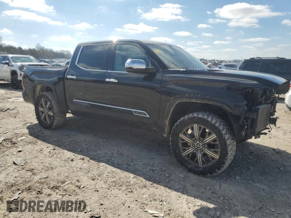 2022 Toyota Tundra Capstone Hybrid with VIN 5TFVC5DB7NX008259, listed as a Copart auction lot 44306175 with 73,691 mi miles and Salvage title. Bid and sale history available at DreamBid. Image 4.