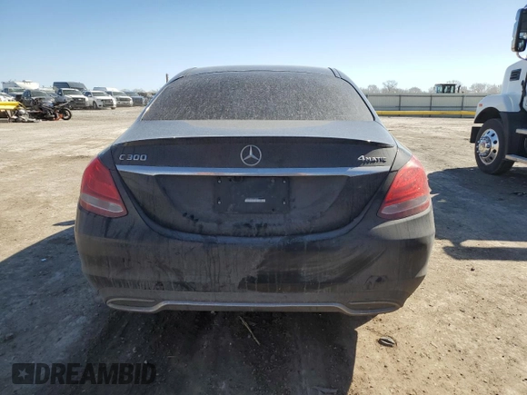 2016 Mercedes-Benz C 300 Luxury with VIN 55SWF4KB0GU100530, listed as a Copart auction lot 47848485 with 140,387 mi miles and Salvage Title. Bid and sale history available at carsss.com. Image 6.