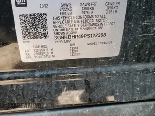 2023 Chevrolet Blazer LT with VIN 3GNKBHR49PS122308, listed as a Copart auction lot 49988235 with 16,654 mi miles and Salvage title. Bid and sale history available at DreamBid. Image 14.