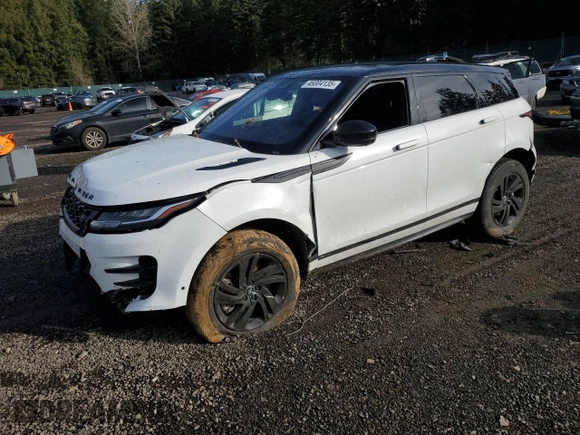 2021 Land Rover Range Rover Evoque R-Dynamic S with VIN SALZT2FX1MH152934, listed as a Copart auction lot 46004135 with 0 mi miles and Salvage Title. Bid and sale history available at carsss.com. Image 1.