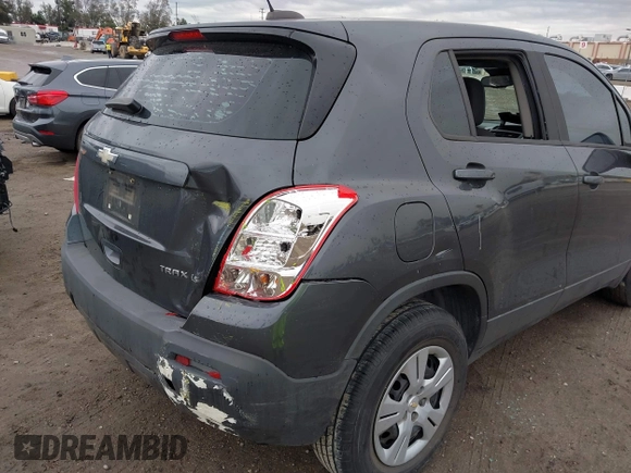 2016 Chevrolet Trax LS with VIN 3GNCJKSB3GL279615, listed as a IAAI auction lot 41776307 with 79,517 mi miles. Bid and sale history available at carsss.com. Image 6.