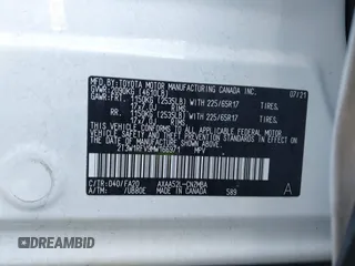 2021 Toyota RAV4 XLE with VIN 2T3W1RFV9MW166971, listed as a IAAI auction lot 40719843 with 43,178 mi miles. Bid and sale history available at carsss.com. Image 9.