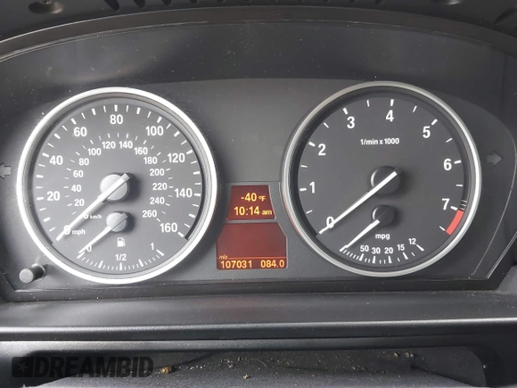 2010 BMW 5 Series 528i with VIN WBANU5C53AC460104, listed as a IAAI auction lot 42136658 with 107,031 mi miles and . Bid and sale history available at carsss.com. Image 7.