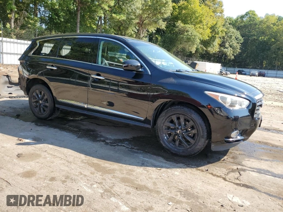 2013 Infiniti JX35 with VIN 5N1AL0MN5DC303289, listed as a Copart auction lot 72367814 with 201,540 mi miles and Salvage Title. Bid and sale history available at carsss.com. Image 4.