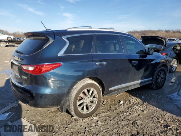 2015 Infiniti QX60 with VIN 5N1AL0MM1FC532353, listed as a Copart auction lot 43291125 with 87,530 mi miles and Salvage title. Bid and sale history available at DreamBid. Image 3.