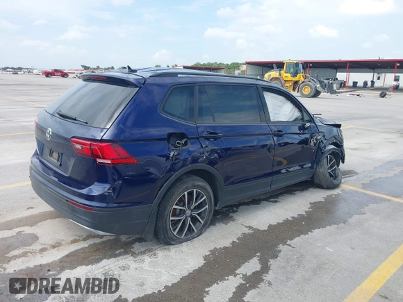 2021 Volkswagen Tiguan S with VIN 3VV1B7AX4MM150765, listed as a IAAI auction lot 42505134 with 19,590 mi miles and . Bid and sale history available at DreamBid. Image 4.