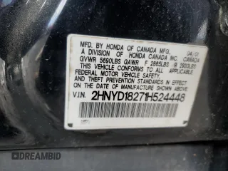2001 Acura MDX with VIN 2HNYD18271H524448, listed as a Copart auction lot 84850514 with 0 mi miles and Salvage Title. Bid and sale history available at carsss.com. Image 12.