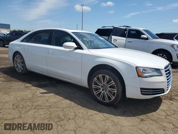 2012 Audi A8 with VIN WAURVAFD2CN017511, listed as a Copart auction lot 56138665 with 100,155 mi miles and Clean title. Bid and sale history available at DreamBid. Image 4.