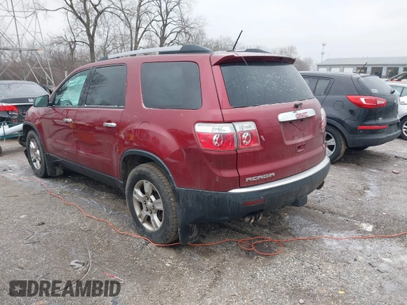 2011 GMC Acadia SL with VIN 1GKKRNED3BJ257940, listed as a IAAI auction lot 41564647 with 180,664 mi miles and . Bid and sale history available at carsss.com. Image 3.