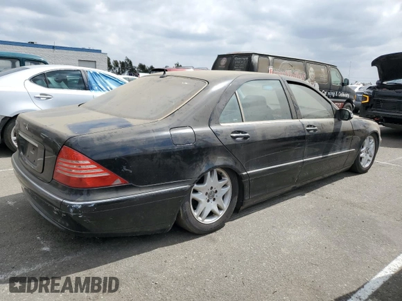 2003 Mercedes-Benz S-Class 4.3L with VIN WDBNG70J63A345310, listed as a Copart auction lot 68399354 with 154,520 mi miles and Clean Title. Bid and sale history available at carsss.com. Image 3.