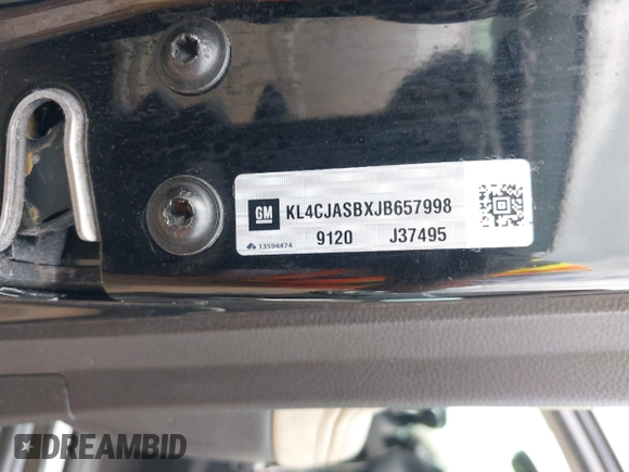 2018 Buick Encore Preferred with VIN KL4CJASBXJB657998, listed as a IAAI auction lot 42117389 with 110,550 mi miles. Bid and sale history available at carsss.com. Image 9.