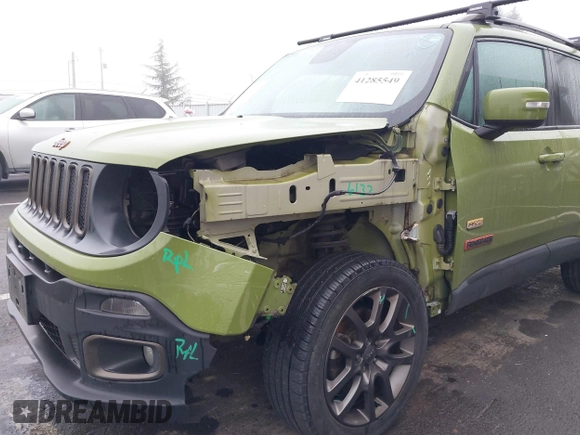 2016 Jeep Renegade Latitude with VIN ZACCJBBT6GPD56227, listed as a IAAI auction lot 41285549 with 107,906 mi miles and . Bid and sale history available at DreamBid. Image 6.