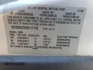 2009 Cadillac SRX RWD z VIN 1GYEE637890117173, wystawiony jako Copart lot #42098225 z przebiegiem 124 902 mil mil oraz Szkoda całkowita • Salvage title. Historia ofert i sprzedaży dostępna na DreamBid. Obrazek 14.