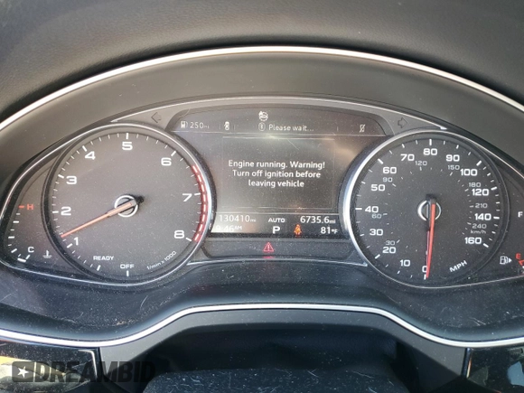 2017 Audi Q7 Premium with VIN WA1AAAF74HD025817, listed as a Copart auction lot 56036985 with 130,410 mi miles and Salvage title. Bid and sale history available at DreamBid. Image 9.