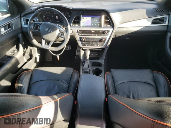 2015 Hyundai Sonata Sport with VIN 5NPE34AB5FH043748, listed as a Copart auction lot 42813165 with 91,769 mi miles and Salvage Title. Bid and sale history available at carsss.com. Image 8.