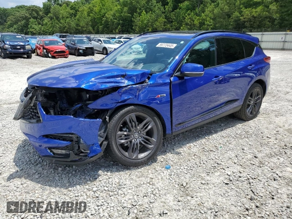 2021 Acura RDX w/A-Spec Package with VIN 5J8TC2H66ML004391, listed as a Copart auction lot 59773445 with 44,932 mi miles and Salvage title. Bid and sale history available at DreamBid. Image 1.