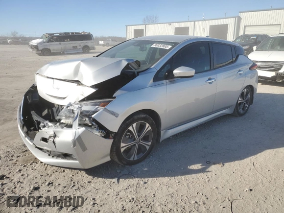 2021 Nissan LEAF SV Plus with VIN 1N4BZ1CV9MC553672, listed as a Copart auction lot 88032865 with 43,417 mi miles and Salvage title. Bid and sale history available at DreamBid. Image 1.