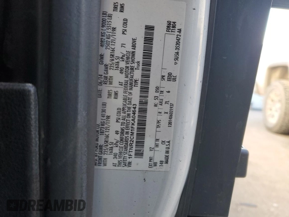2015 Ford Transit Cargo with VIN 1FTNR2CM1FKA04643, listed as a Copart auction lot 83470614 with 260,133 mi miles and Salvage title. Bid and sale history available at DreamBid. Image 15.